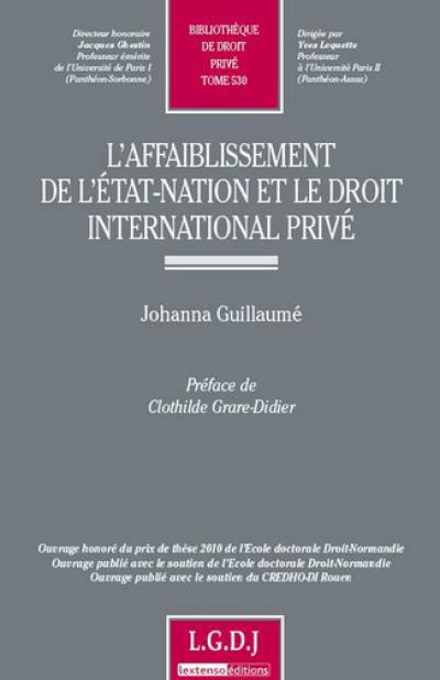 L'affaiblissement de l'Etat-nation et le droit international privé