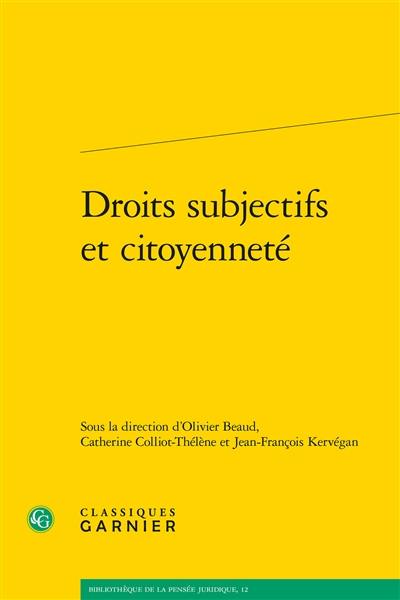 Droits subjectifs et citoyenneté