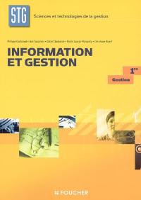 Information et gestion, 1re gestion sciences et technologies de la gestion