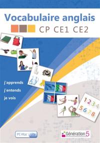 Vocabulaire anglais CP, CE1, CE2