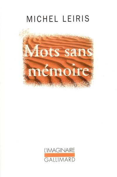 Mots sans mémoire