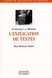 L'explication des textes littéraires