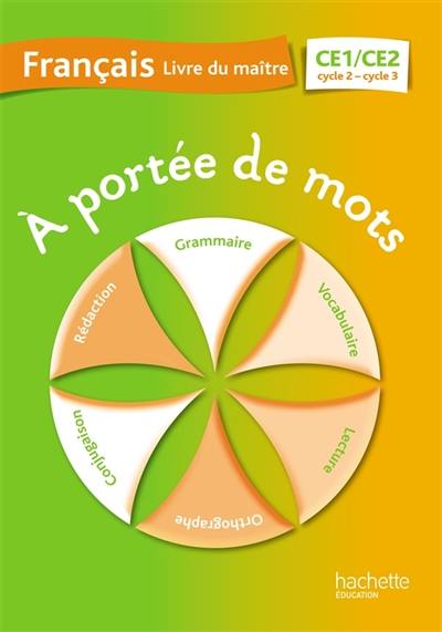 A portée de mots, français CE1-CE2, cycle 2-cycle3 : livre du maître