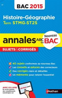 Histoire géographie, terminale STMG, ST2S : bac 2015