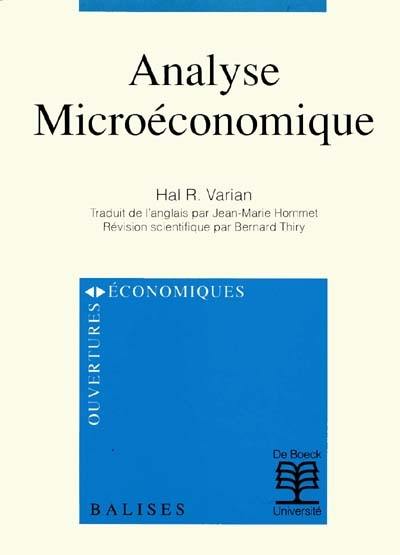 Analyse microéconomique