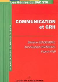 Communication et GRH : 25 fiches de cours, 50 exercices et 25 QCM