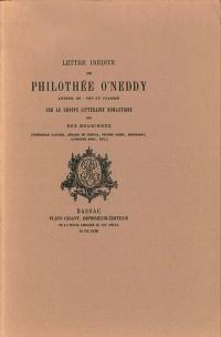 Lettre inédite de Philothée O'Neddy auteur de Feu et flamme, sur le groupe littéraire romantique dit des Bousingos : Théophile Gautier, Gérard de Nerval, Petrus Borel, Bouchardy, Alphonse Brot etc