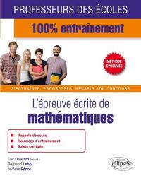 L'épreuve écrite de mathématiques au concours de professeur des écoles