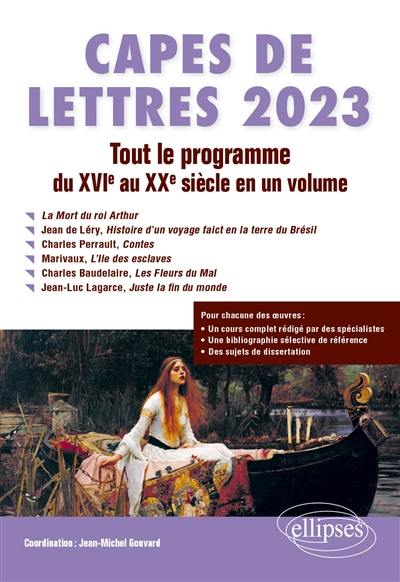 Capes de lettres 2023 : tout le programme du XVIe au XXe siècle en un volume