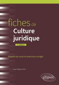 Fiches de culture juridique : rappels de cours et exercices corrigés