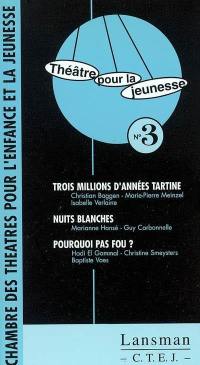 Trois millions d'années tartine. Nuits blanches. Pourquoi pas fou ?