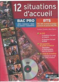 12 situations d'accueil BTS, Bac pro