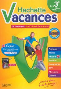 Hachette vacances, de la 3e à la 2de, 14-15 ans : le tout-en-un pour réussir la rentrée !