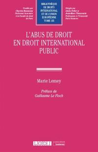 L'abus de droit en droit international public