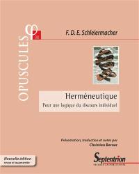 Herméneutique : pour une logique du discours individuel