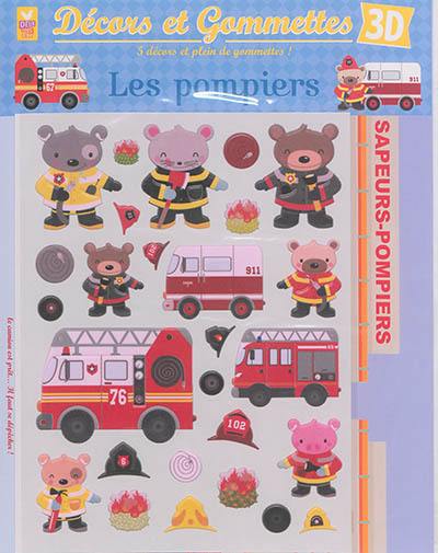 Décors et gommettes 3D : les pompiers