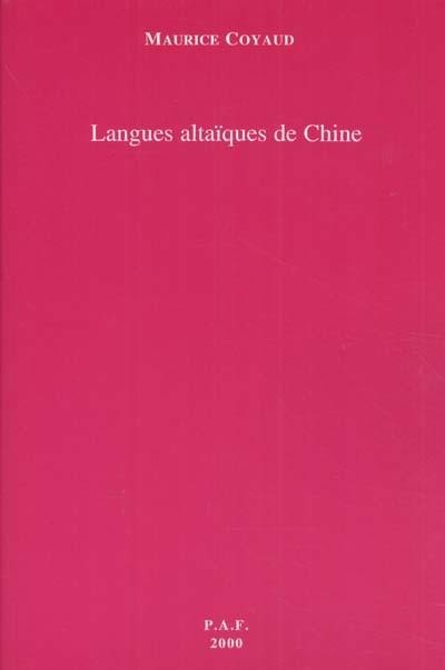 Langues altaïques de Chine