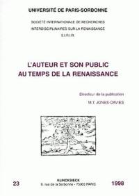 L'auteur et son public au temps de la Renaissance