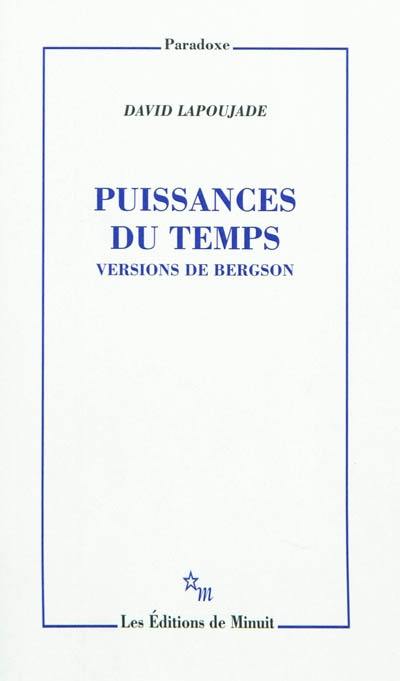 Puissances du temps : versions de Bergson