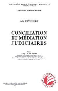 Conciliation et médiation judiciaires