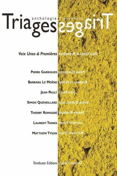 Triages, n° hors série. Voix unes & premières : anthologie 2020 : vol. 1