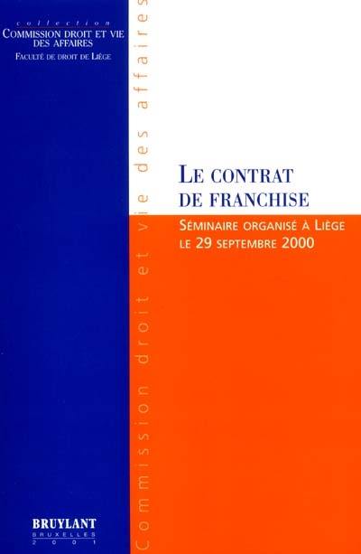 Le contrat de franchise