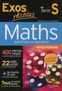 Maths spécifique et spécialité terminale S