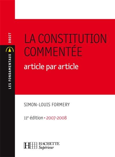 La Constitution commentée article par article