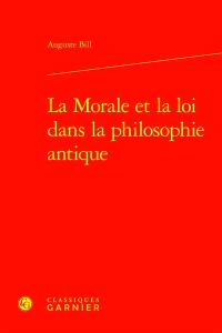 La morale et la loi dans la philosophie antique