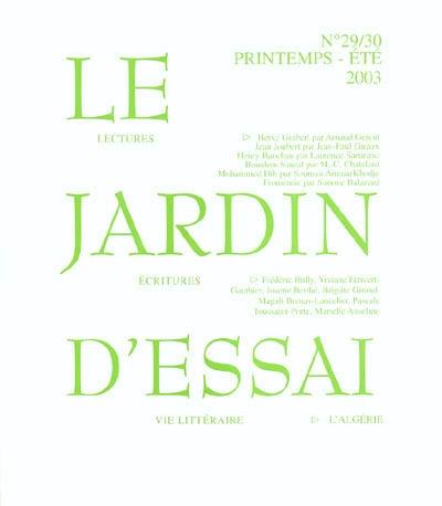 Jardin d'essai (Le), n° 29-30. Ecritures contemporaines