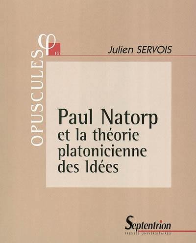 Paul Natorp et la théorie platonicienne des idées