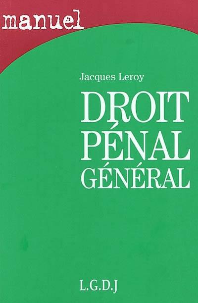 Droit pénal général