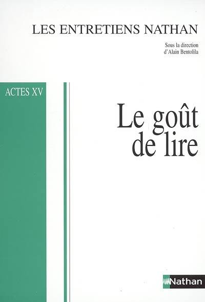 Le goût de lire