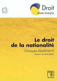 Le droit de la nationalité