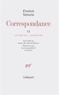 Correspondance. Vol. 6. Janvier 1887-janvier 1889