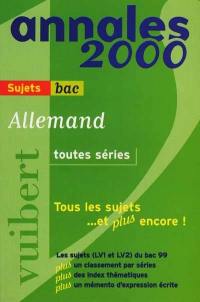 Allemand toutes séries : baccalauréat 2000