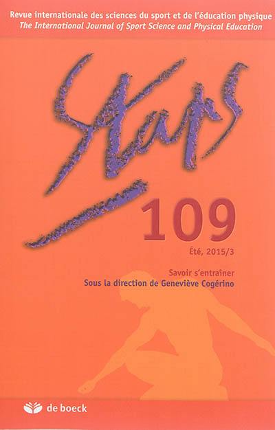 Staps, n° 109. Savoir s'entraîner