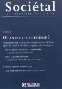 Sociétal, n° 78. Où en est le capitalisme ?