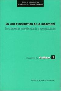 Un lieu d'inscription de la didacticité : les catastrophes naturelles dans la presse quotidienne