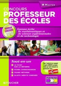 Professeur des écoles : épreuve écrite de mathématiques, sciences et technologie : concours de recrutement de professeurs des écoles