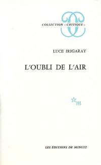 L'oubli de l'air chez Martin Heidegger