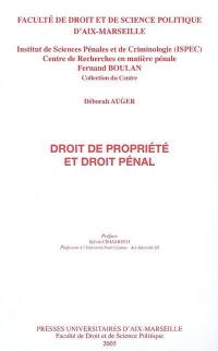 Droit de propriété et droit pénal