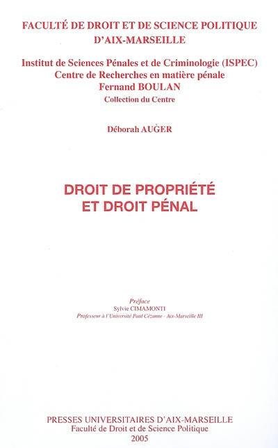 Droit de propriété et droit pénal