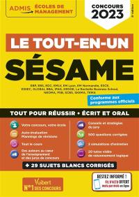 Sésame : EBP, EBS, EMLV... : le tout-en-un, concours 2023