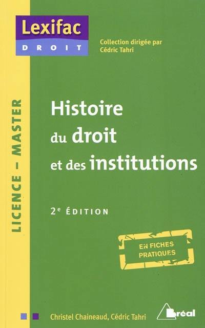 Histoire du droit et des institutions