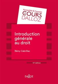 Introduction générale au droit : 2021