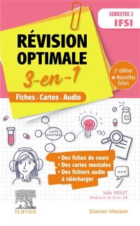 Révision optimale 3-en-1 : semestre 2 IFSI : fiches, cartes, audio