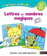 Lettres et nombres magiques, 4-5 ans, moyenne section