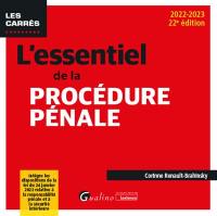 L'essentiel de la procédure pénale : 2022-2023