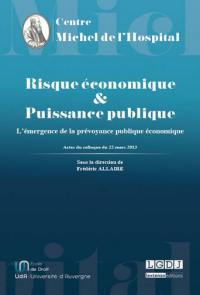 Risque économique & puissance publique : l'émergence de la prévoyance publique économique : actes du colloque du 22 mars 2013